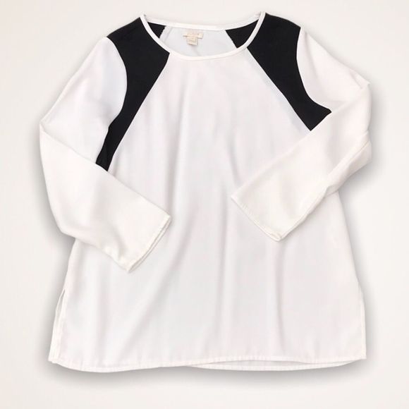 💫4/30 J. CREW Colour-Block Tunic Blouse - Picture 1 of 9